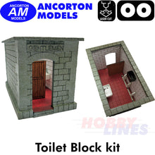 Load image into Gallery viewer, PLATFORM TOILET BLOCK laser cut kit OO gauge 1:76 scale Ancorton Models OOTB1
