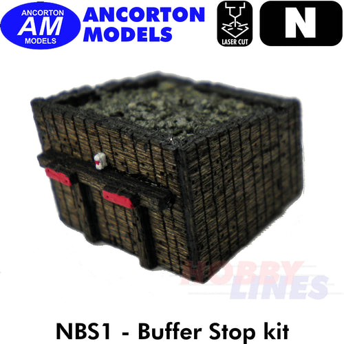 BUFFER STOP sleeper built laser cut Ready to Plant N 1:148 Ancorton Models NBS1