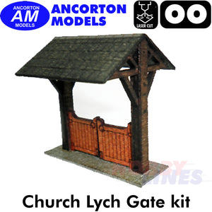 CHURCH LYCH GATE laser cut kit OO gauge 1:76 scale Ancorton Models OOCLG1