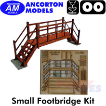 Load image into Gallery viewer, SMALL FOOTBRIDGE laser cut kit OO gauge1:76 scale Ancorton Models OOFB1

