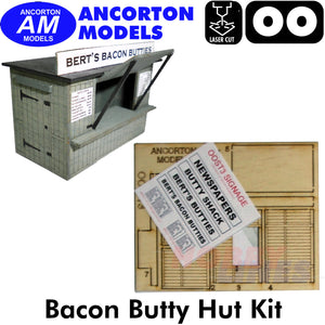 BACON BUTTY HUT laser cut station kit OO gauge 1:76 scale Ancorton Models OOST3