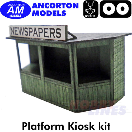 PLATFORM KIOSK building laser cut kit OO gauge 1:76 scale Ancorton Models OOST7