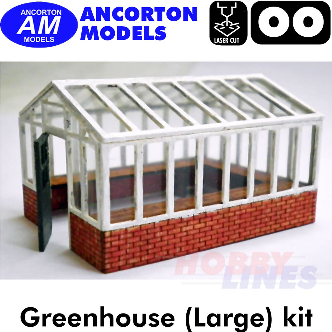 GARDEN GREENHOUSE large laser cut kit OO gauge 1:76 scale Ancorton Models OOGH1