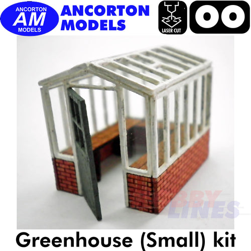 GARDEN GREENHOUSE small laser cut kit OO gauge 1:76 scale Ancorton Models OOGH2