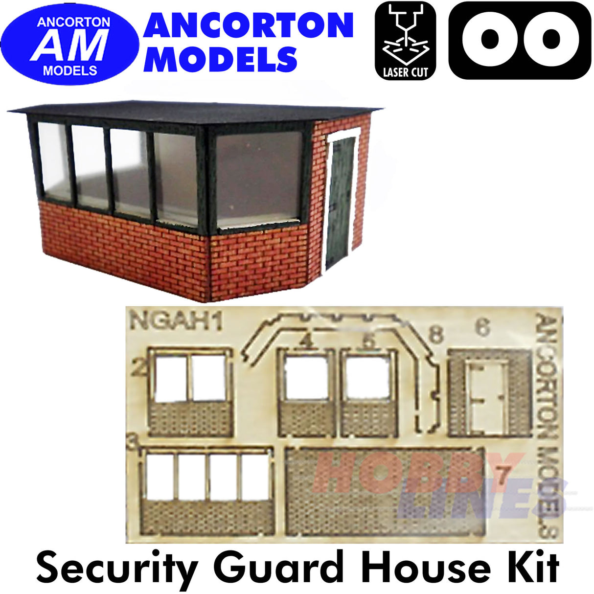 SECURITY GUARD HOUSE industrial laser cut kit OO 1:76 Ancorton Models 00GAH1