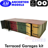 TERRACED GARAGES row 4 laser cut kit OO gauge 1:76 scale Ancorton Models OOTG1