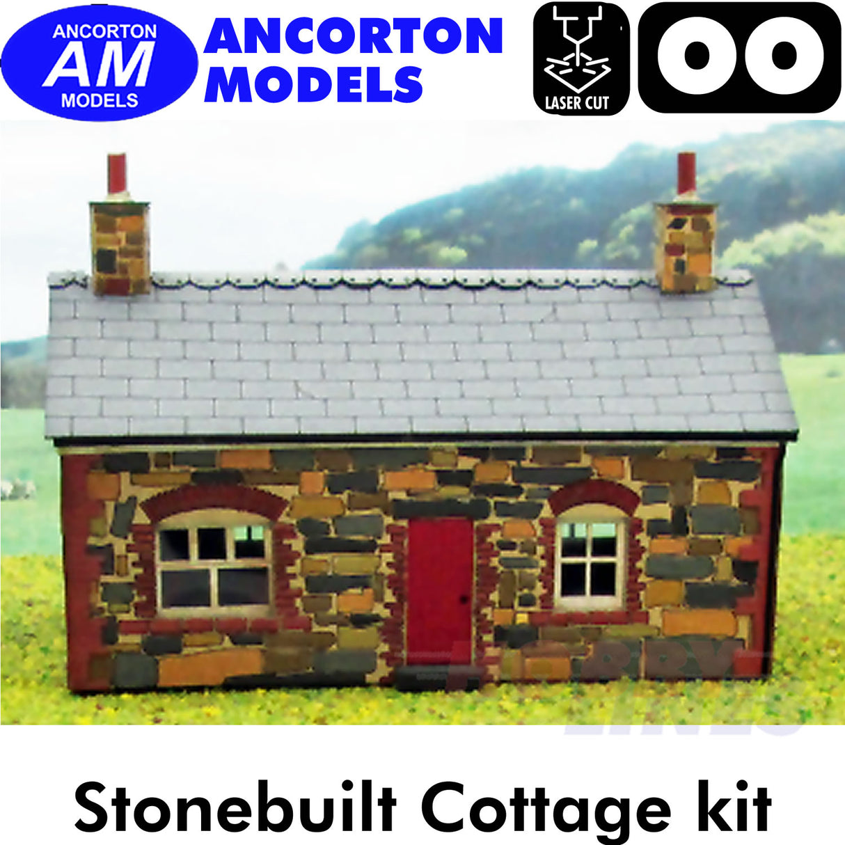 COTTAGE Stone Built dormer window laser cut kit OO 1:76 Ancorton Models OOH2