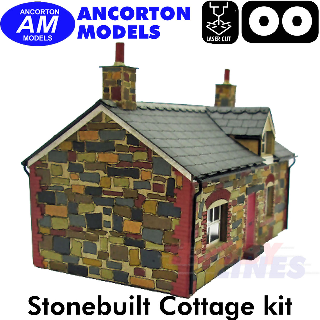 COTTAGE Stone Built dormer window laser cut kit OO 1:76 Ancorton Models OOH2