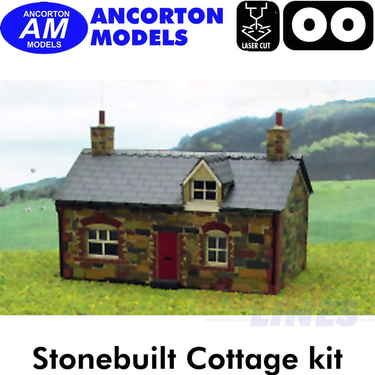 COTTAGE Stone Built dormer window laser cut kit OO 1:76 Ancorton Models OOH2