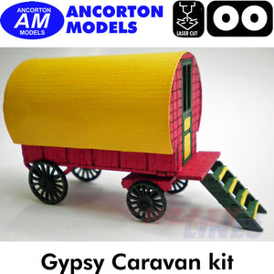 GYPSY CARAVAN Horse Drawn laser cut kit OO gauge 1:76 Ancorton Models OOGC1