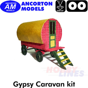 GYPSY CARAVAN Horse Drawn laser cut kit OO gauge 1:76 Ancorton Models OOGC1