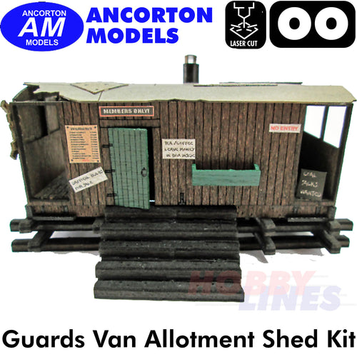 GUARDS VAN ALLOTMENT SHED laser cut kit OO 1:76 Ancorton Models OOgv2