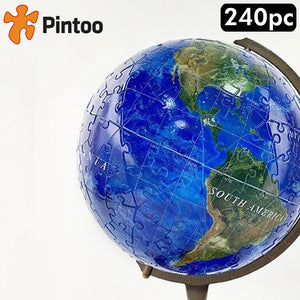 3D Puzzle Globe 6" RESPLENDENT EARTH Translucent pieces 240pc PINTOO A3489