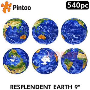 3D Puzzle Globe 9" RESPLENDENT EARTH Translucent pieces 540pc PINTOO A3490