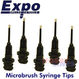 MICRO BRUSH Syringe Tips 5 pack Applicators Glue Paints Solvents lube MicroBrush