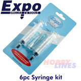 PIN POINT KIT 2 x 5ml syringes 4 fine tubes Glues Paints Oils Greases Expo Tools