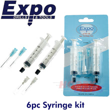 Load image into Gallery viewer, PIN POINT KIT 2 x 5ml syringes 4 fine tubes Glues Paints Oils Greases Expo Tools
