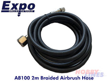 Load image into Gallery viewer, Airbrush AIR HOSE Braided 2m length for 5mm Airbrush  Expo Tools AB100

