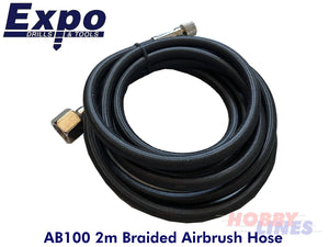 Airbrush AIR HOSE Braided 2m length for 5mm Airbrush  Expo Tools AB100