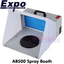 Load image into Gallery viewer, Airbrush SPRAY BOOTH AB500 Turntable LED Glasses Magnifying Deal options Expo

