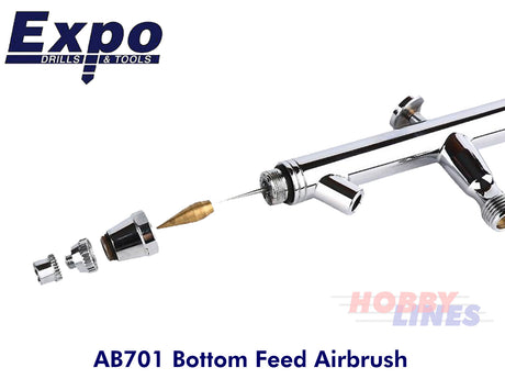 Airbrush Bottom Feed AB701 Paint Spray 0.5mm - 40mm EXPO TOOLS