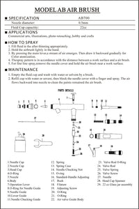 Spare Parts for Expo AB701 Airbrush Full List EXPO TOOLS