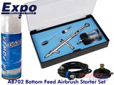 Airbrush Starter Set Beginner BOTTOM FEED Paint Spray Air Brush EXPO AB702