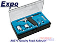 AIRBRUSH w PISTOL GRIP Trigger Control Gravity Feed Spray Gun AB777 EXPO TOOLS