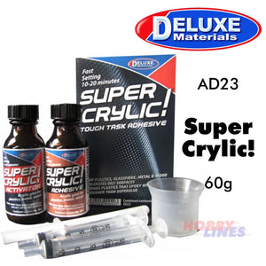 SUPER CRYLIC 60g glue twin pack problem solving adhesive AD23 Deluxe Materials