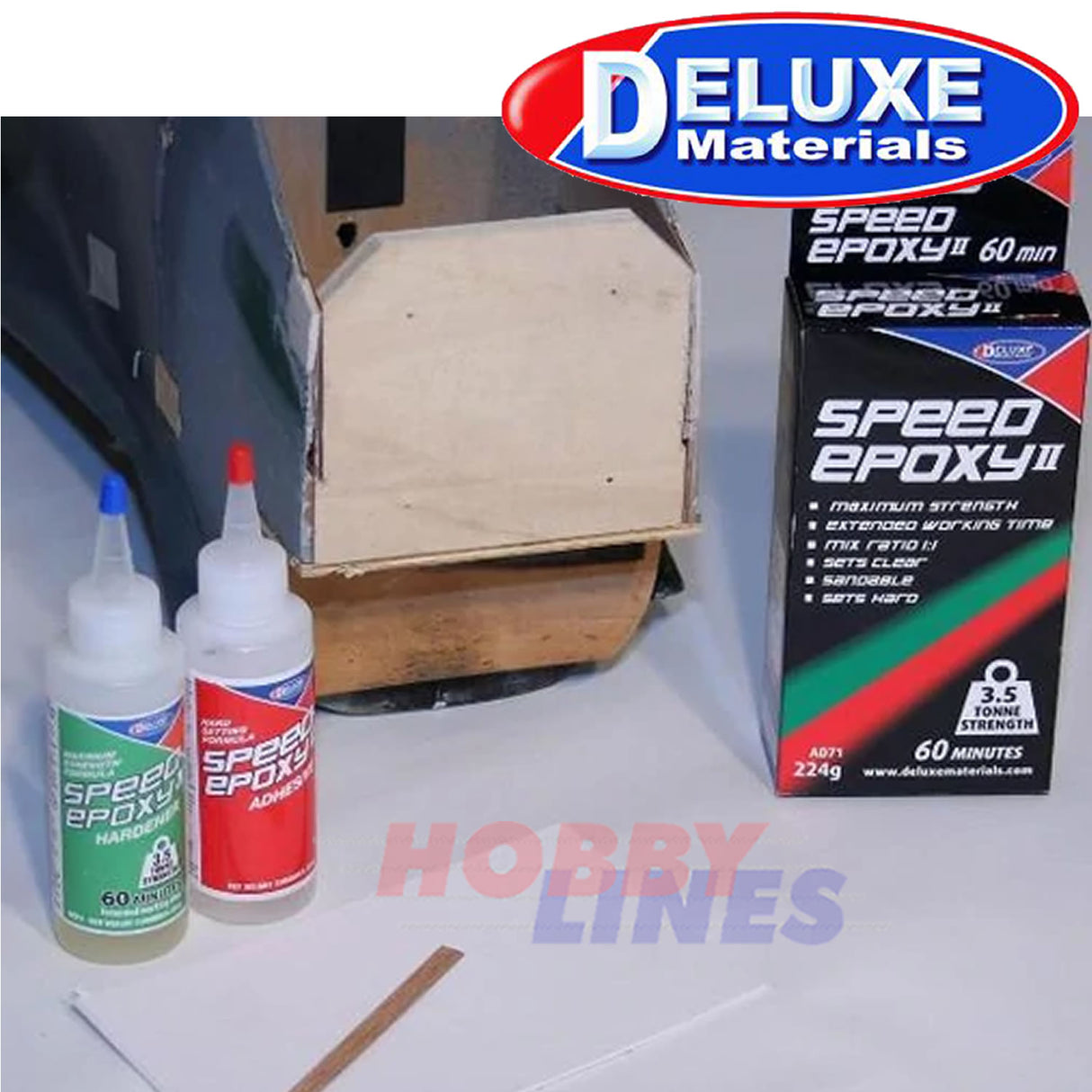 SPEED EPOXY 224g  60 minute high strength resin glue AD71 DELUXE MATERIALS