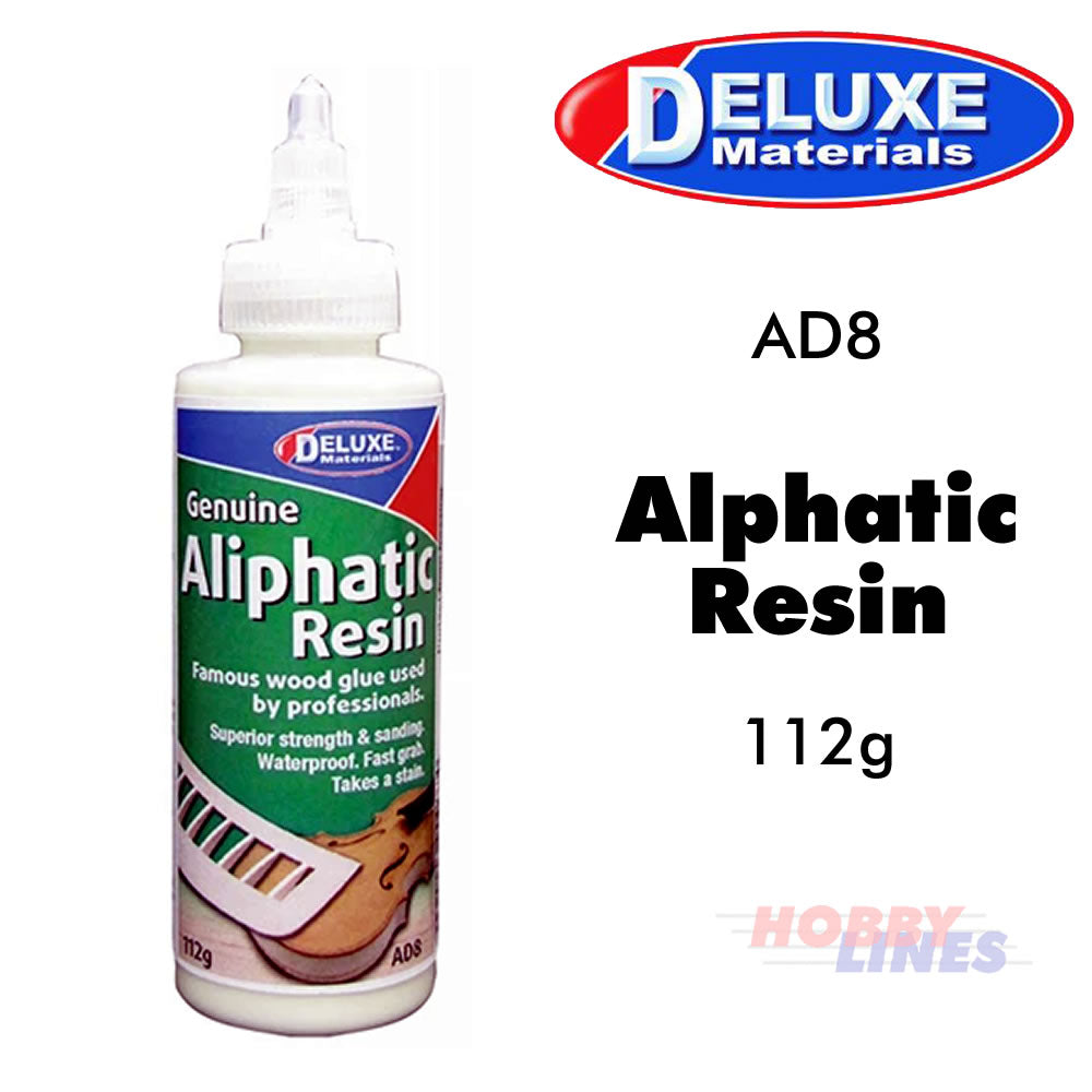 ALIPHATIC RESIN 112G Aeromodelling Yellow Wood Glue AD8 Deluxe Materia