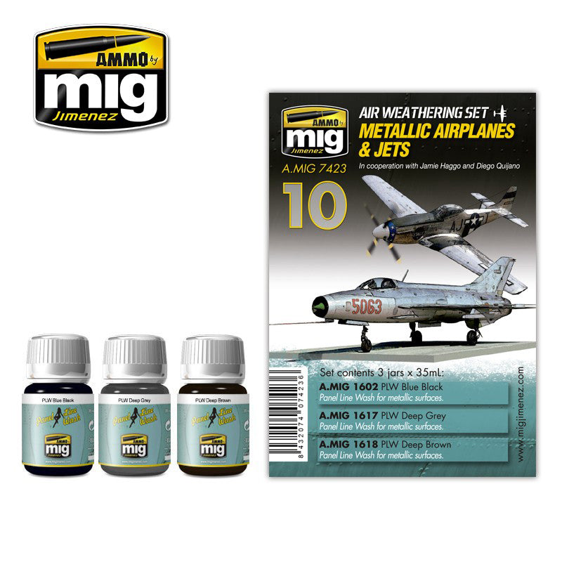 AMMO By Mig Jimenez MIG7423 METALLIC AIRPLANES & JETS WEATHERING  PaintModelling