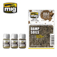 AMMO By Mig Jimenez MIG7439 DAMP SOILS MUD & EARTH SET Paint Modelling