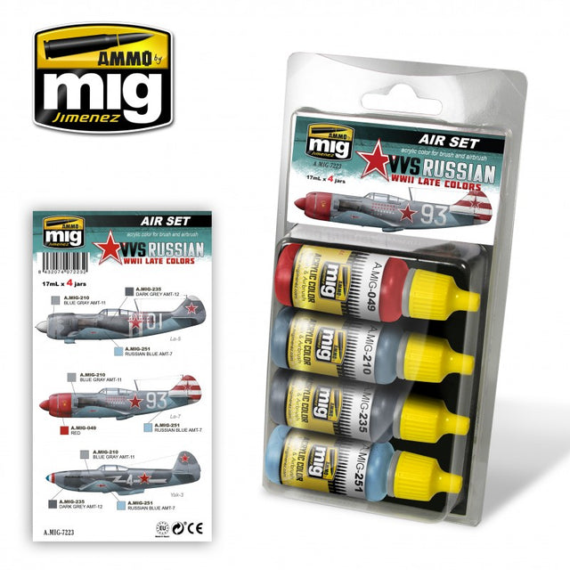 VVS WWII RUSSIAN LATE AIRCRAFT  Paint Modelling AMMO By Mig Jimenez MIG7223