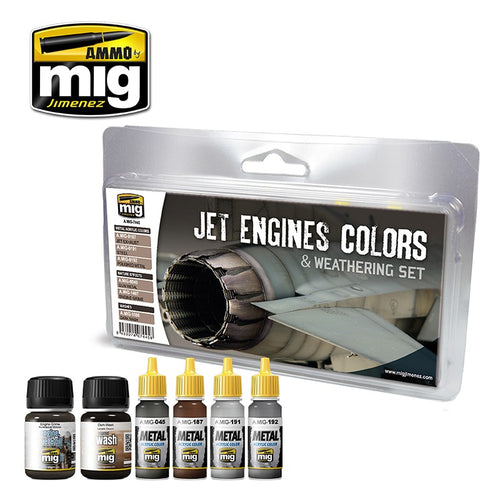 AMMO By Mig Jimenez MIG7445 JET ENGINES COLOURS AND WEATHERING Paint Modelling