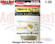 Adlers Nest ANE0008 Hexegonal Bolt Head 0.7mm across flats (S) 45pcs detail-up