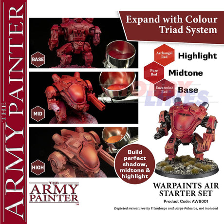 WARPAINTS AIR STARTER SET  Airbrush paint colours The Army Painter AW8001P