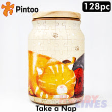 Load image into Gallery viewer, 3D Puzzle Cookie Jar Take a Nap 128pc Translucent pieces PINTOO Puzzles BA1002
