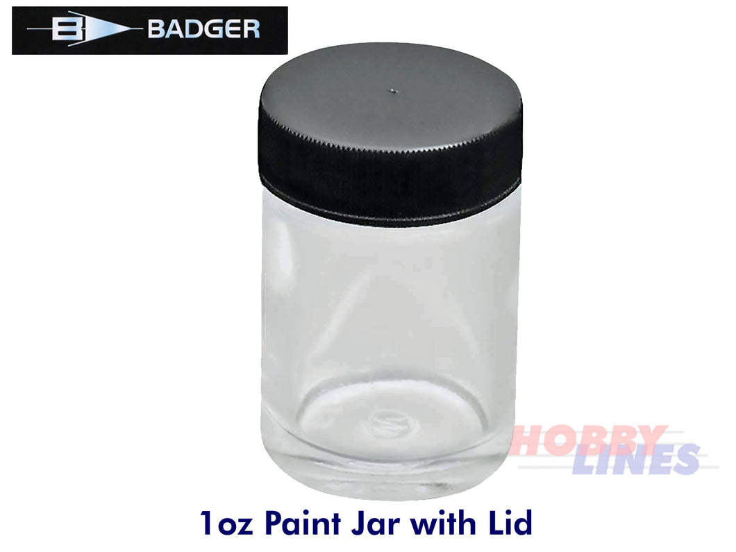 Airbrush 1oz / 22ml Glass Jar Badger/Expo Airbrushes BA52