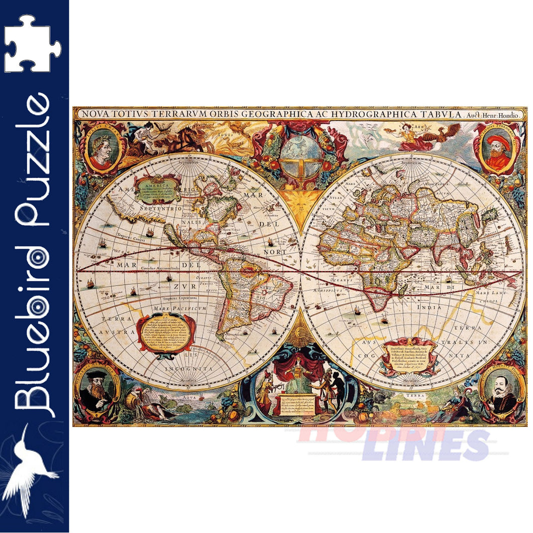 Bluebird ANTIQUE WORLD MAP Sergey Kamshylin 1000pc Jigsaw Puzzle 70246-P