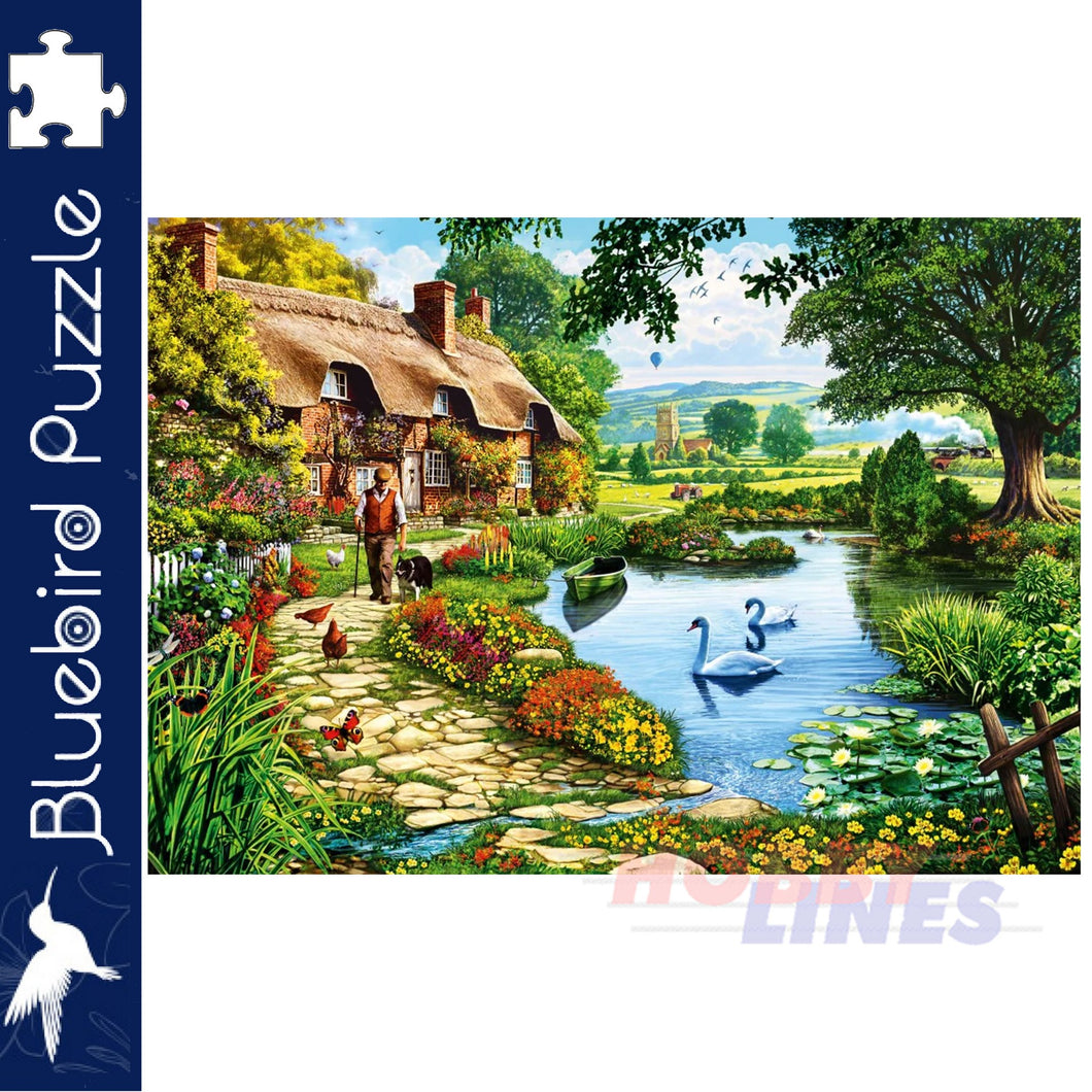 Bluebird COTTAGE BY THE LAKE Steve Crisp 1000pc Jigsaw Puzzle 70315-P