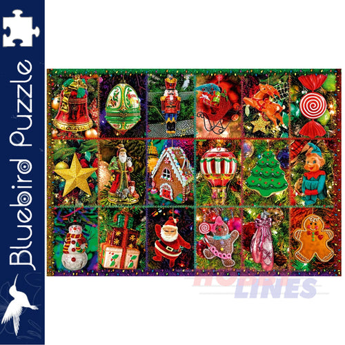 Bluebird FESTIVE ORNAMENTS Alison Lee Christmas 1000pc Jigsaw Puzzle 70325-P