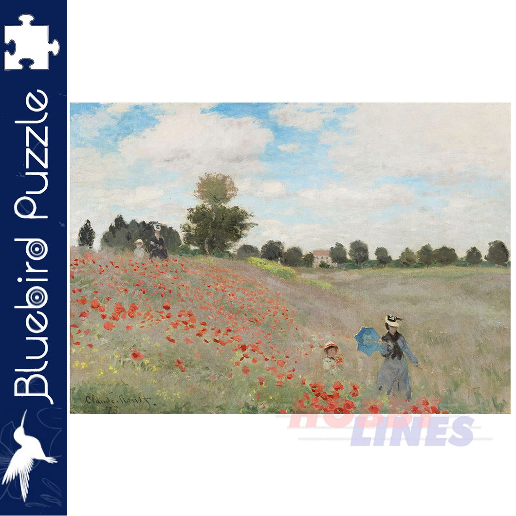 Art by Bluebird CLAUDE MONET - POPPY FIELD 1873 1000pc Jigsaw Puzzle 60122