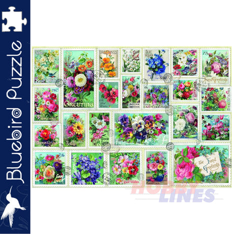 Bluebird STAMP FLOWER COLLECTION Barbara Behr 2000pc Jigsaw Puzzle 70472