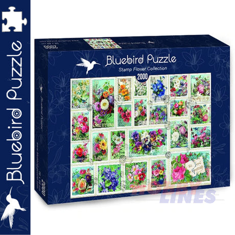 Bluebird STAMP FLOWER COLLECTION Barbara Behr 2000pc Jigsaw Puzzle 70472