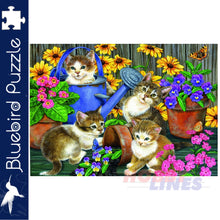 Load image into Gallery viewer, Bluebird GARDEN MISCHIEF Jane Maday kittens 1000pc Jigsaw Puzzle 70489
