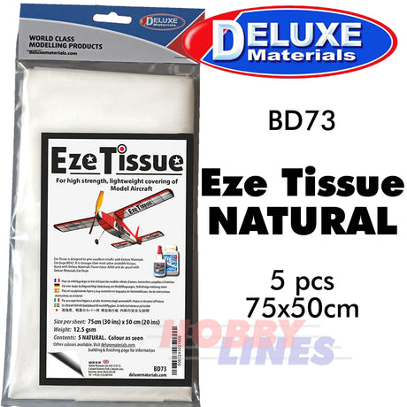 EZE TISSUE Strong Covering light weight balsa Aircraft models DELUXE MATERIALS