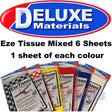EZE TISSUE Mixed Pack 6 sheets Strong Aircraft models BD76 DELUXE MATERIALS