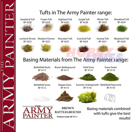 BATTLEFIELD BASING: BROWN BATTLEGROUND Diorama material Army Painter BF4111P