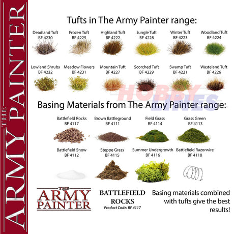 BATTLEFIELD BASING: BATTLEFIELD ROCKS Diorama material Army Painter BF4117P